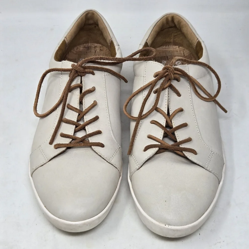 KORK-EASE Paisley Tan Cream Fog Leather Sneaker Women's Size 10M Comfort‎